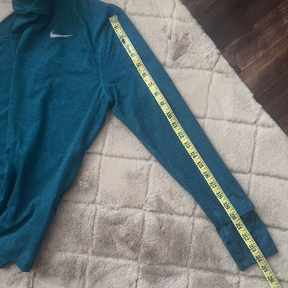 Nike Dri Fit Large Move to Zero Running Shirt Green Long Sleeve Crew Neck - Picture 5 of 11